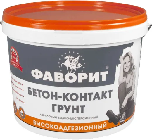 Фаворит Бетон-контакт ВД-АК-012 БК грунт акриловый водно-дисперсионный высокоадгезионный Фаворит Бетон-контакт ВД-АК-012 БК грунт акриловый водно-дисперсионный высокоадгезионный