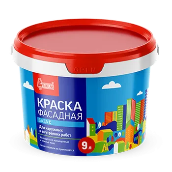 Краска "Фасадная База С" 9 литров Краска "Фасадная База С" 9 литров недорого с доставкой