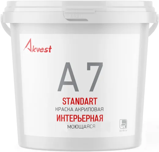 Аквест Standart A 7 краска акриловая интерьерная моющаяся Аквест Standart A 7 краска акриловая интерьерная моющаяся недорого с доставкой