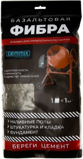 Cemmix Фибра Базальтовая добавка для строительных растворов Cemmix Фибра Базальтовая добавка для строительных растворов