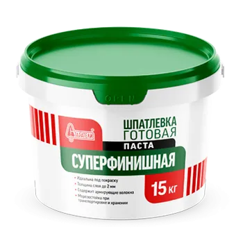 Шпатлевка готовая "Суперфинишная" паста 15 кг Шпатлевка готовая "Суперфинишная" паста 15 кг недорого с доставкой