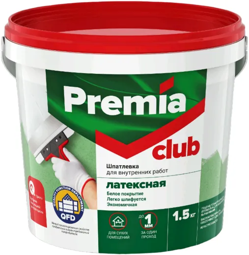 Ярославские Краски Premia Club шпатлевка латексная для внутренних работ Ярославские Краски Premia Club шпатлевка латексная для внутренних работ недорого с доставкой