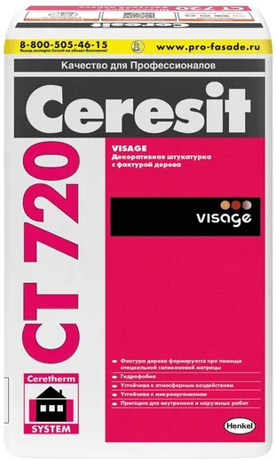 Ceresit CT 720 Visage декоративная штукатурка с фактурой дерева