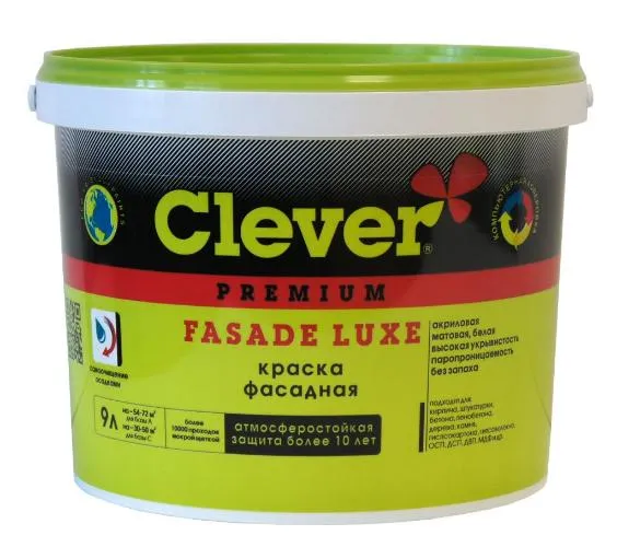 CLEVER FASADE LUXE краска акриловая фасадная