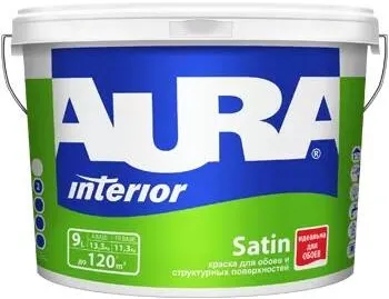 Аура Interior Satin краска для обоев и структурных покрытий Аура Interior Satin краска для обоев и структурных покрытий