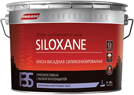 Parade Professional F35 Siloxane краска фасадная силиконизированная Parade Professional F35 Siloxane краска фасадная силиконизированная
