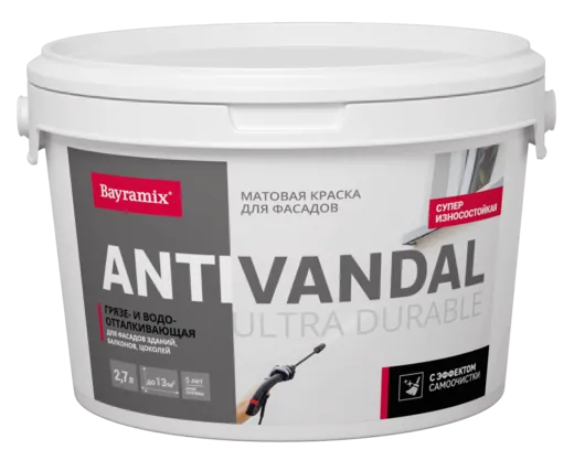 Bayramix Ultra Durable Antivandal силиконовая краска для фасадов зданий балконов Bayramix Ultra Durable Antivandal силиконовая краска для фасадов зданий балконов недорого с доставкой
