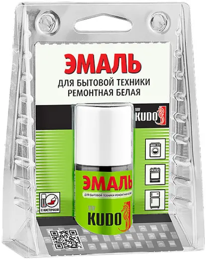 Kudo эмаль для бытовой техники ремонтная с кисточкой Kudo эмаль для бытовой техники ремонтная с кисточкой