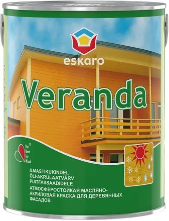 Eskaro Veranda краска масляно-акриловая для древесины Eskaro Veranda краска масляно-акриловая для древесины