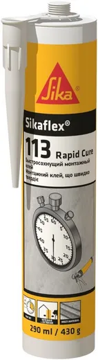 Sika Sikaflex-113 Rapid Cure однокомпонентный быстротвердеющий клей-герметик Sika Sikaflex-113 Rapid Cure однокомпонентный быстротвердеющий клей-герметик