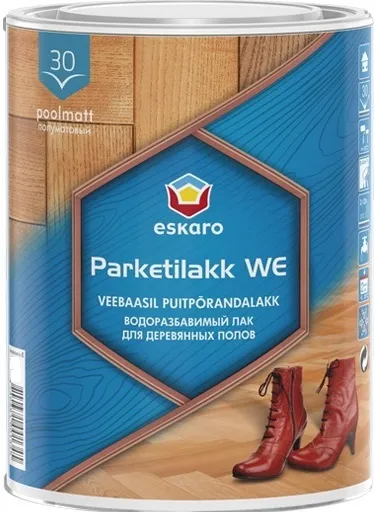Eskaro Parketilakk WE водоразбавимый лак для деревянных полов Eskaro Parketilakk WE водоразбавимый лак для деревянных полов недорого с доставкой