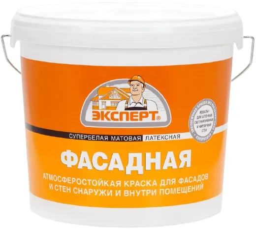 Эксперт Фасадная супербелая латексная атмосферостойкая краска Эксперт Фасадная супербелая латексная атмосферостойкая краска недорого с доставкой