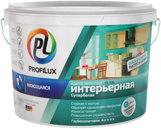 Профилюкс PL-13L краска для ванной и кухни моющаяся Профилюкс PL-13L краска для ванной и кухни моющаяся недорого с доставкой