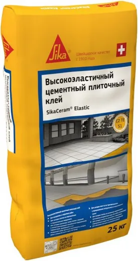 Sika Sikaceram Elastic высокоэластичный цементный плиточный клей Sika Sikaceram Elastic высокоэластичный цементный плиточный клей
