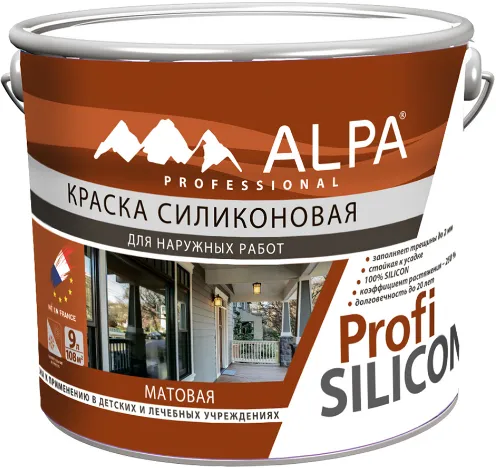 Alpa Profi Silicon краска силиконовая для наружных работ Alpa Profi Silicon краска силиконовая для наружных работ недорого с доставкой