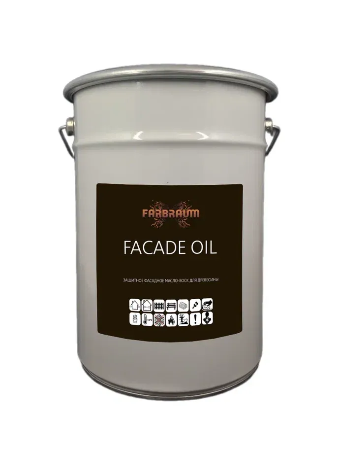 FARBRAUM FAСADE OIL Защитное фасадное масло-воск для древесины