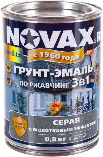 Goodhim Novax грунт-эмаль по ржавчине 3 в 1 с молотковым эффектом Goodhim Novax грунт-эмаль по ржавчине 3 в 1 с молотковым эффектом