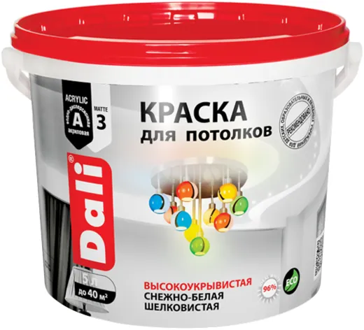 Dali краска для потолков акриловая водно-дисперсионная Dali краска для потолков акриловая водно-дисперсионная недорого с доставкой