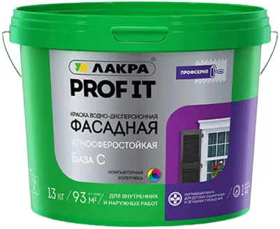 Лакра Prof It краска водно-дисперсионная фасадная атмосферостойкая