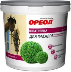 Ореол Premium Quality шпатлевка для фасадов водно-дисперсионная полиакриловая Ореол Premium Quality шпатлевка для фасадов водно-дисперсионная полиакриловая
