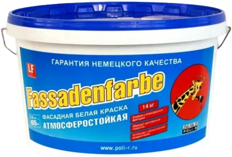 Поли-Р Fassadenfarbe фасадная краска атмосферостойкая Поли-Р Fassadenfarbe фасадная краска атмосферостойкая