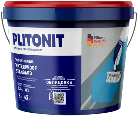 Плитонит Waterproof Standard мастика гидроизоляционная эластичная Плитонит Waterproof Standard мастика гидроизоляционная эластичная