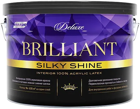 Parade Deluxe Brilliant Silky Shine интерьерная латексная краска шелковисто-матовая Parade Deluxe Brilliant Silky Shine интерьерная латексная краска шелковисто-матовая