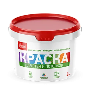Краска "Для стен и потолков" 3 кг Краска "Для стен и потолков" 3 кг недорого с доставкой