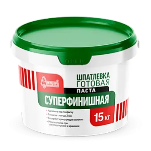 Шпатлевка готовая "Суперфинишная" паста 15 кг недорого с доставкой