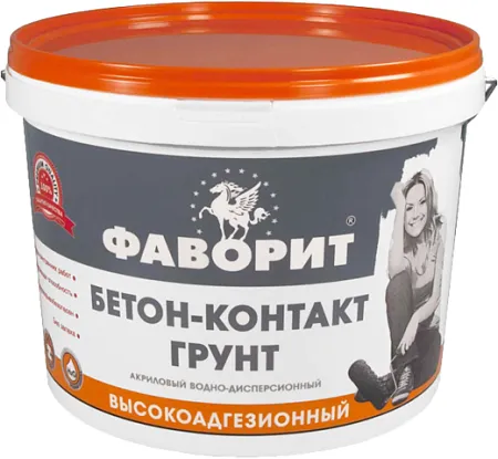 Фаворит Бетон-контакт ВД-АК-012 БК грунт акриловый водно-дисперсионный высокоадгезионный Фаворит Бетон-контакт ВД-АК-012 БК грунт акриловый водно-дисперсионный высокоадгезионный