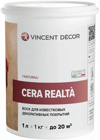 Vincent Decor Cera Realta воск для известковых декоративных покрытий Vincent Decor Cera Realta воск для известковых декоративных покрытий недорого с доставкой