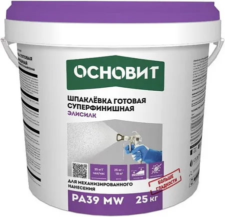 Основит Элисилк PA 39 MW шпаклевка готовая суперфинишная Основит Элисилк PA 39 MW шпаклевка готовая суперфинишная недорого с доставкой