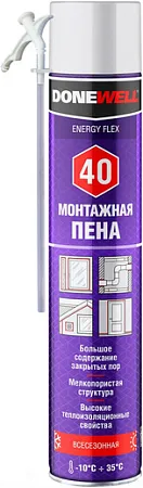 Donewell Energy Flex 40 пена монтажная бытовая всесезонная Donewell Energy Flex 40 пена монтажная бытовая всесезонная недорого с доставкой