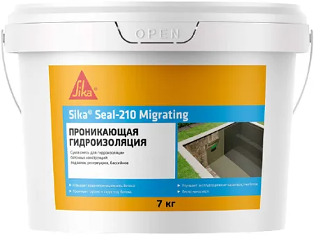 Sika Sikaseal-210 Migrating гидроизоляционный раствор на цементной основе Sika Sikaseal-210 Migrating гидроизоляционный раствор на цементной основе недорого с доставкой