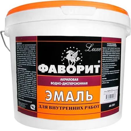 Фаворит Luxe ВД-АК-21 ЭГ эмаль акриловая водно-дисперсионная для внутренних работ Фаворит Luxe ВД-АК-21 ЭГ эмаль акриловая водно-дисперсионная для внутренних работ