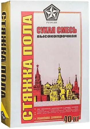 Русеан Стяжка Пола сухая смесь высокопрочная Русеан Стяжка Пола сухая смесь высокопрочная недорого с доставкой