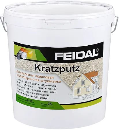 Feidal Kratzputz декоративная акриловая крупнозернистая штукатурка Feidal Kratzputz декоративная акриловая крупнозернистая штукатурка недорого с доставкой