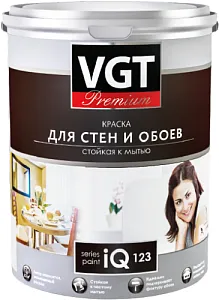ВГТ Premium IQ 123 краска для стен и обоев стойкая к мытью недорого с доставкой