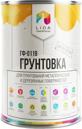 Лакокраска Lida ГФ-0119 грунтовка Лакокраска Lida ГФ-0119 грунтовка