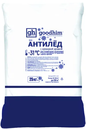 Goodhim 500 G антигололедный реагент антилед с мраморной крошкой Goodhim 500 G антигололедный реагент антилед с мраморной крошкой