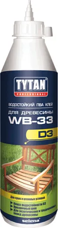 Титан Professional ПВА WB-33 D3 водостойкий клей для древесины Титан Professional ПВА WB-33 D3 водостойкий клей для древесины