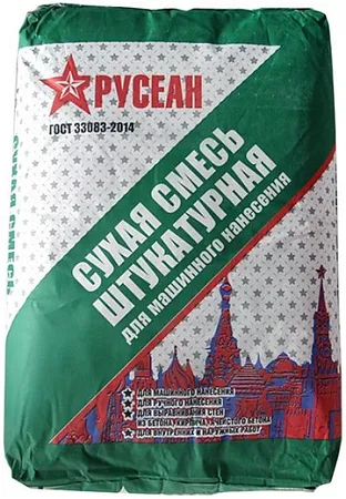 Русеан сухая смесь штукатурная для машинного нанесения Русеан сухая смесь штукатурная для машинного нанесения недорого с доставкой