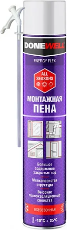 Donewell Energy Flex пена монтажная бытовая всесезонная Donewell Energy Flex пена монтажная бытовая всесезонная недорого с доставкой