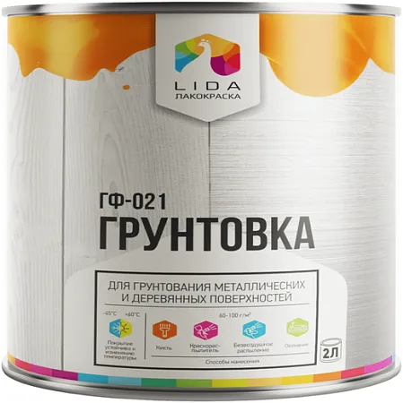 Лакокраска Lida ГФ-021 грунтовка Лакокраска Lida ГФ-021 грунтовка