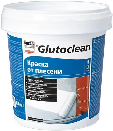 Пуфас Glutoclean Anti Schimmel Farbe краска от плесени Пуфас Glutoclean Anti Schimmel Farbe краска от плесени