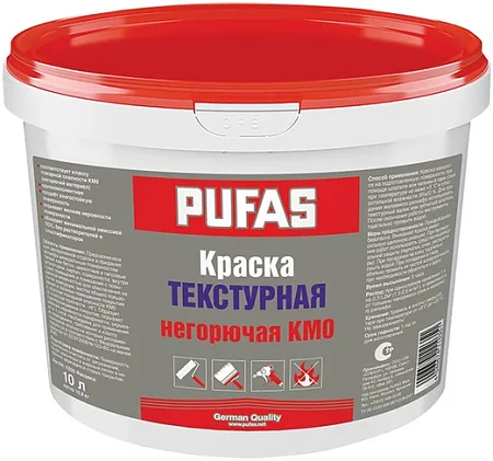 Пуфас КМО краска текстурная негорючая Пуфас КМО краска текстурная негорючая