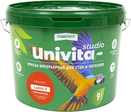 Основит Univita Studio Lusso II краска интерьерная для стен и потолков моющаяся Основит Univita Studio Lusso II краска интерьерная для стен и потолков моющаяся